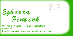 egberta pinzich business card